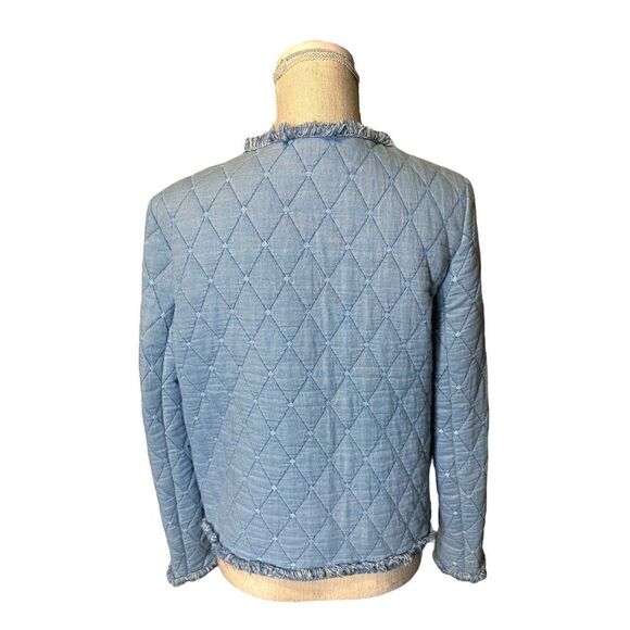 J.McLaughlin Quilted Denim Jacquard Helene Jacket - Picture 4 of 15